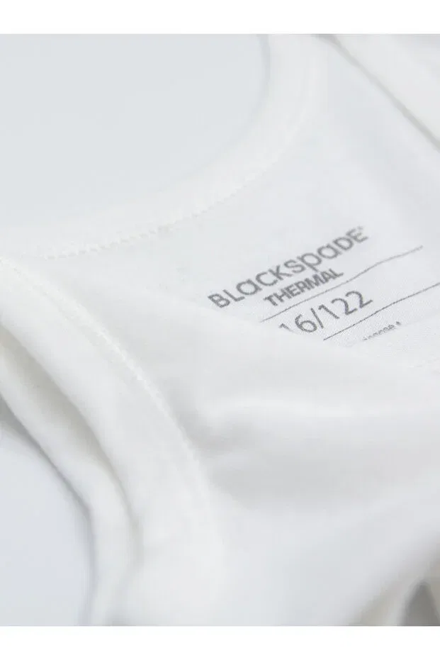 Детское термобелье-майка для мальчиков хлопковое Blackspade, White — фото 2