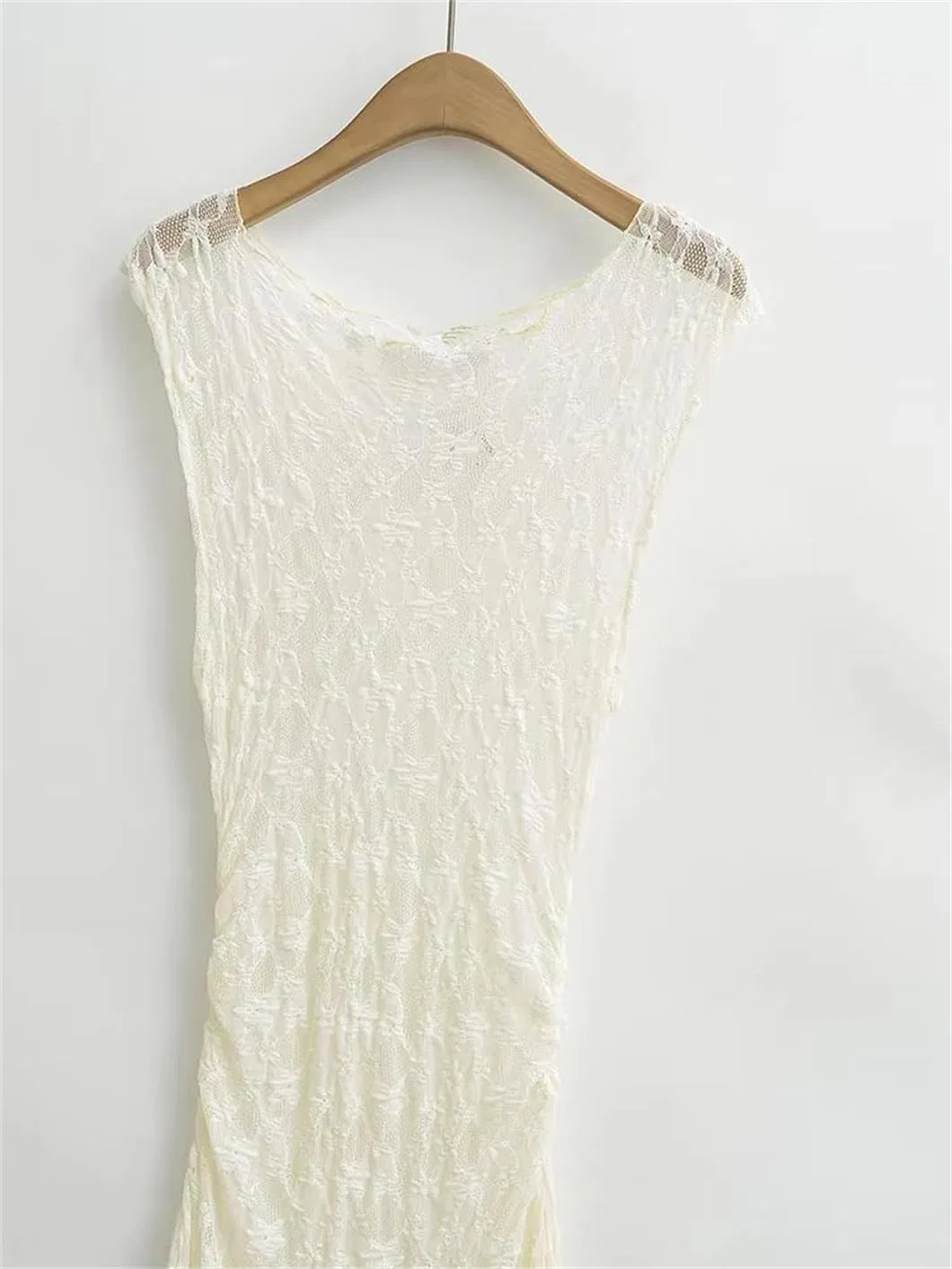 Женское платье-футляр с асимметричным вырезом, Sleeveless, Pic Color — фото 4