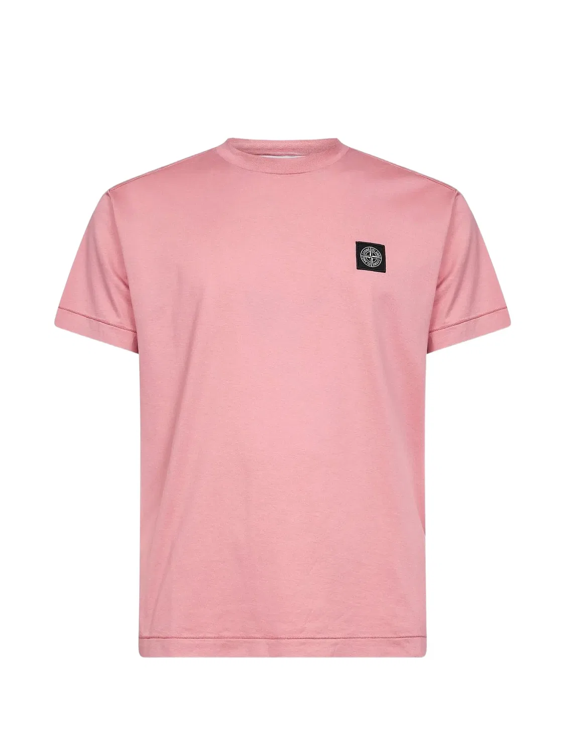 Футболка с круглым вырезом и логотипом Stone Island, розовый