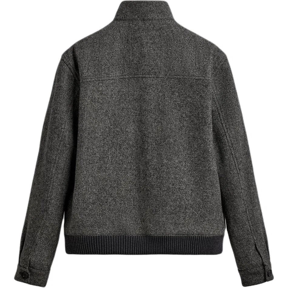 Мужская куртка со стоячим воротником Dark Gray ZARA, Dark Gray — фото 3