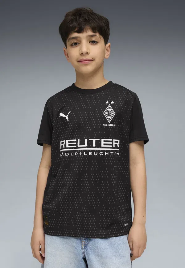 Футболка с принтом Borussia monchengladbach 25/26 - club wear Puma Black, белый/черный