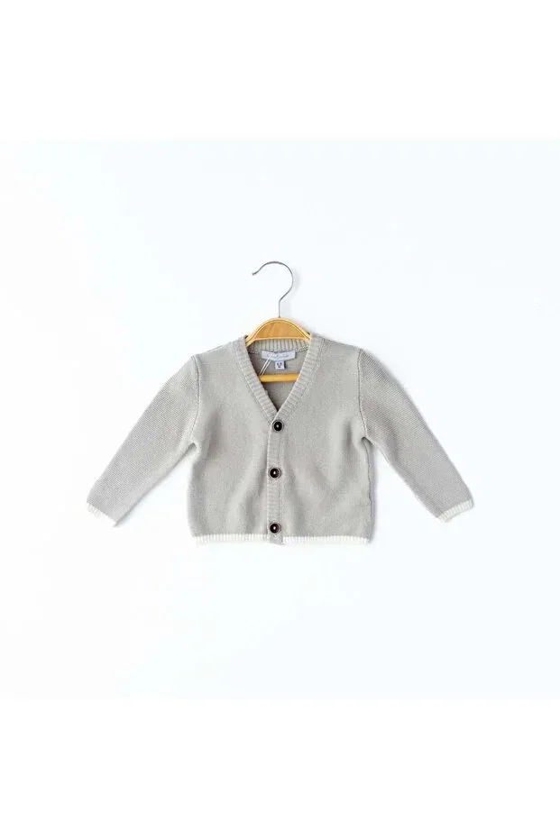Детский кардиган для мальчиков хлопковый 13803 model Babydola, Grey