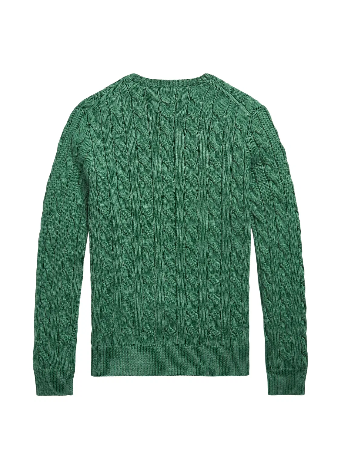 Хлопковый джемпер фактурной вязки Polo Ralph Lauren, зеленый — фото 2