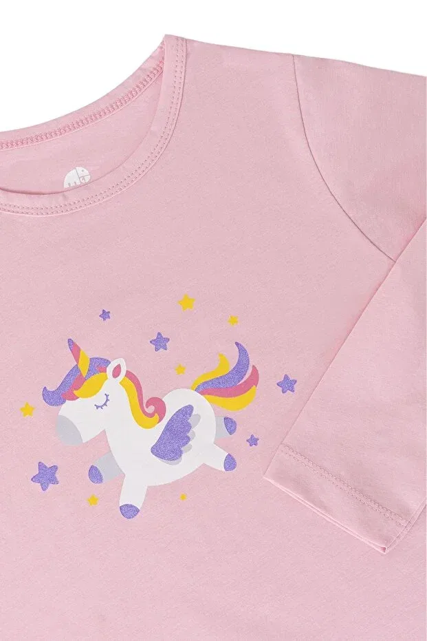 Детский комплект футболок с длинным рукавом Unicorn patterned children's t-shirt Molica Baby, Colored — фото 3