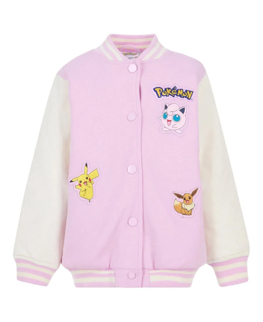 Куртка-бомбер с принтом Pokemon, Pink Off White