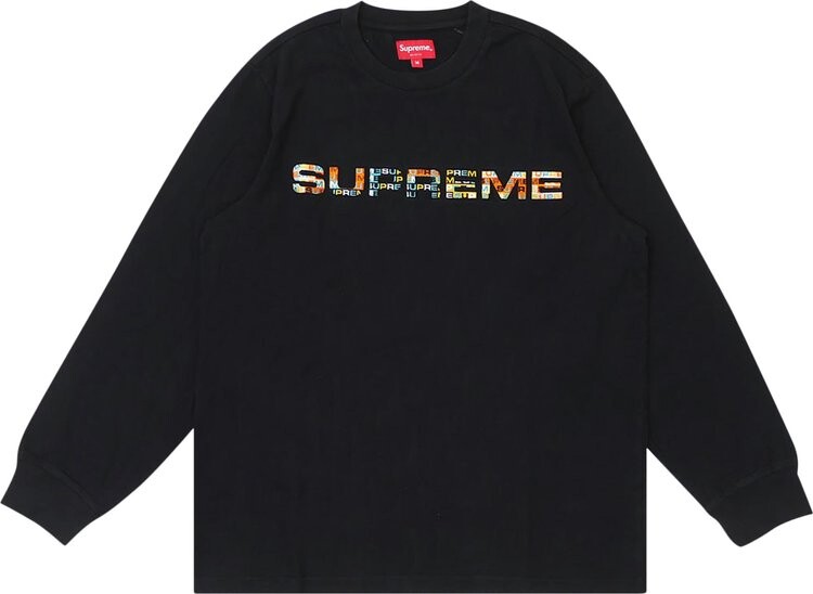 

Лонгслив Supreme Meta Logo Long-Sleeve Top 'Black', черный