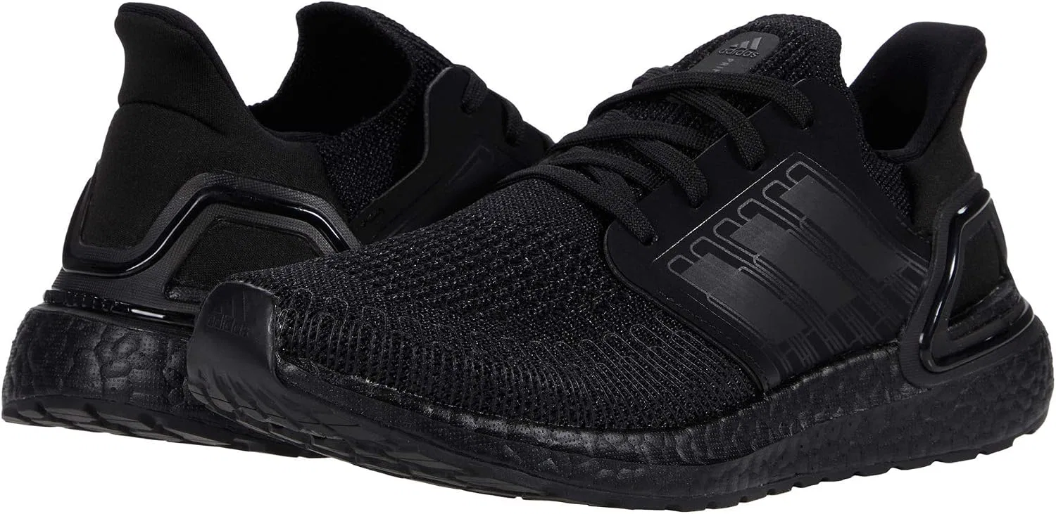 Детские беговые кроссовки Ultraboost 20, Black/Black/Red — фото 2