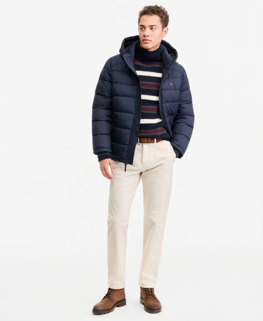 Мужская стеганая куртка-пуховик с капюшоном Tommy Hilfiger, Midnight Navy — фото 2