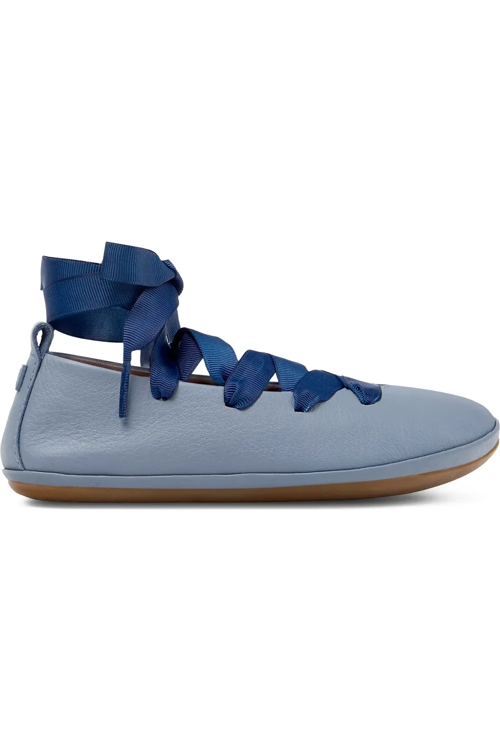 Туфли Балетки детские Camper Right Lace-Up Flat, на шнуровке, Pastel Blue — фото 3