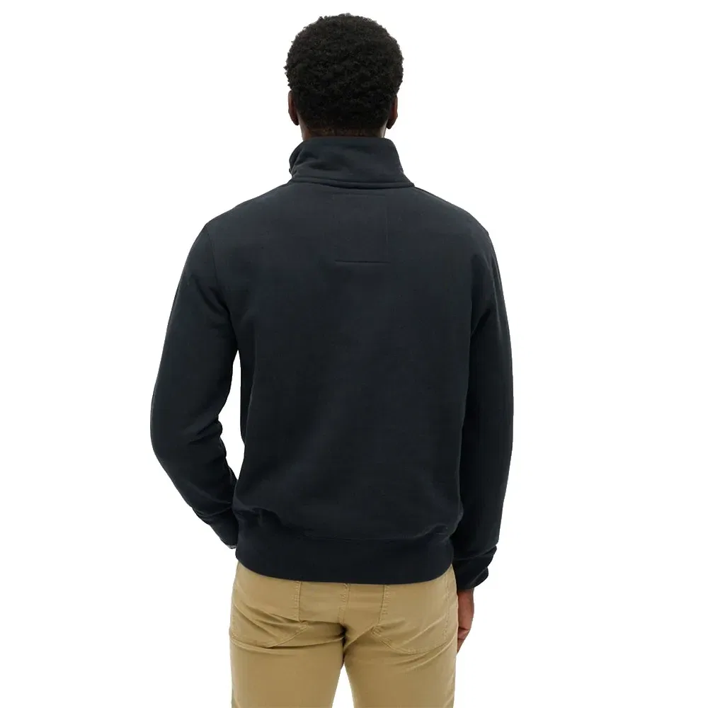 Свитшот полушерстяной Superdry Essential Logo half zip, синий — фото 2