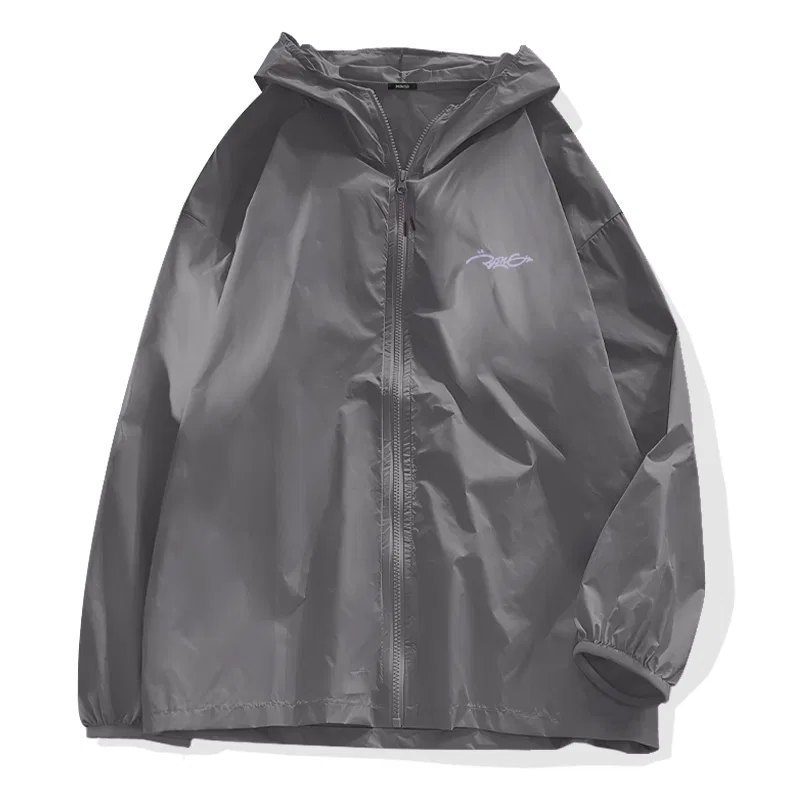 Детская защитная одежда от солнца с принтом MINISO, Medium Gray (Purple Graffiti Chest Logo)