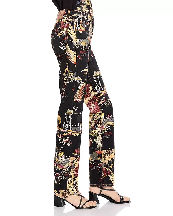 Женские джинсы с принтом Etro, Printed Black — фото 4