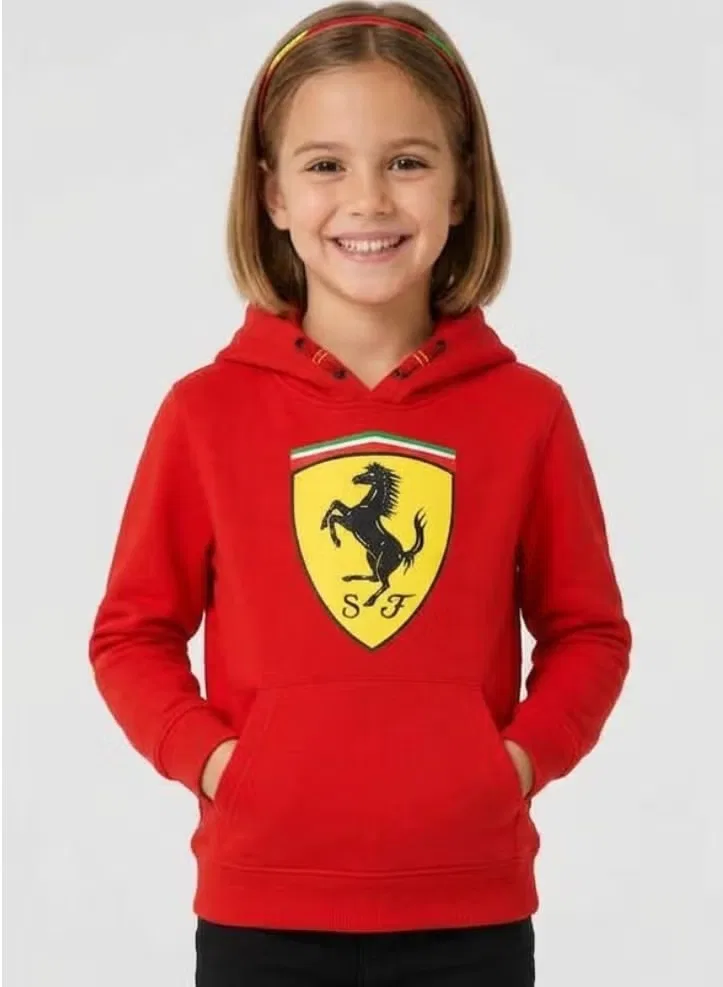 Толстовка с капюшоном детский Scuderia Ferrari, красный — фото 3