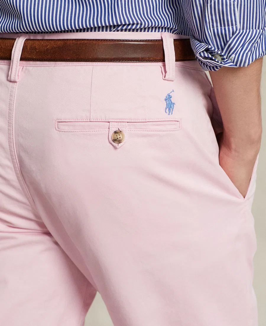 Мужские прямые чиносы из стрейч-хлопка с состаренным эффектом Polo Ralph Lauren, Carmel Pink — фото 4