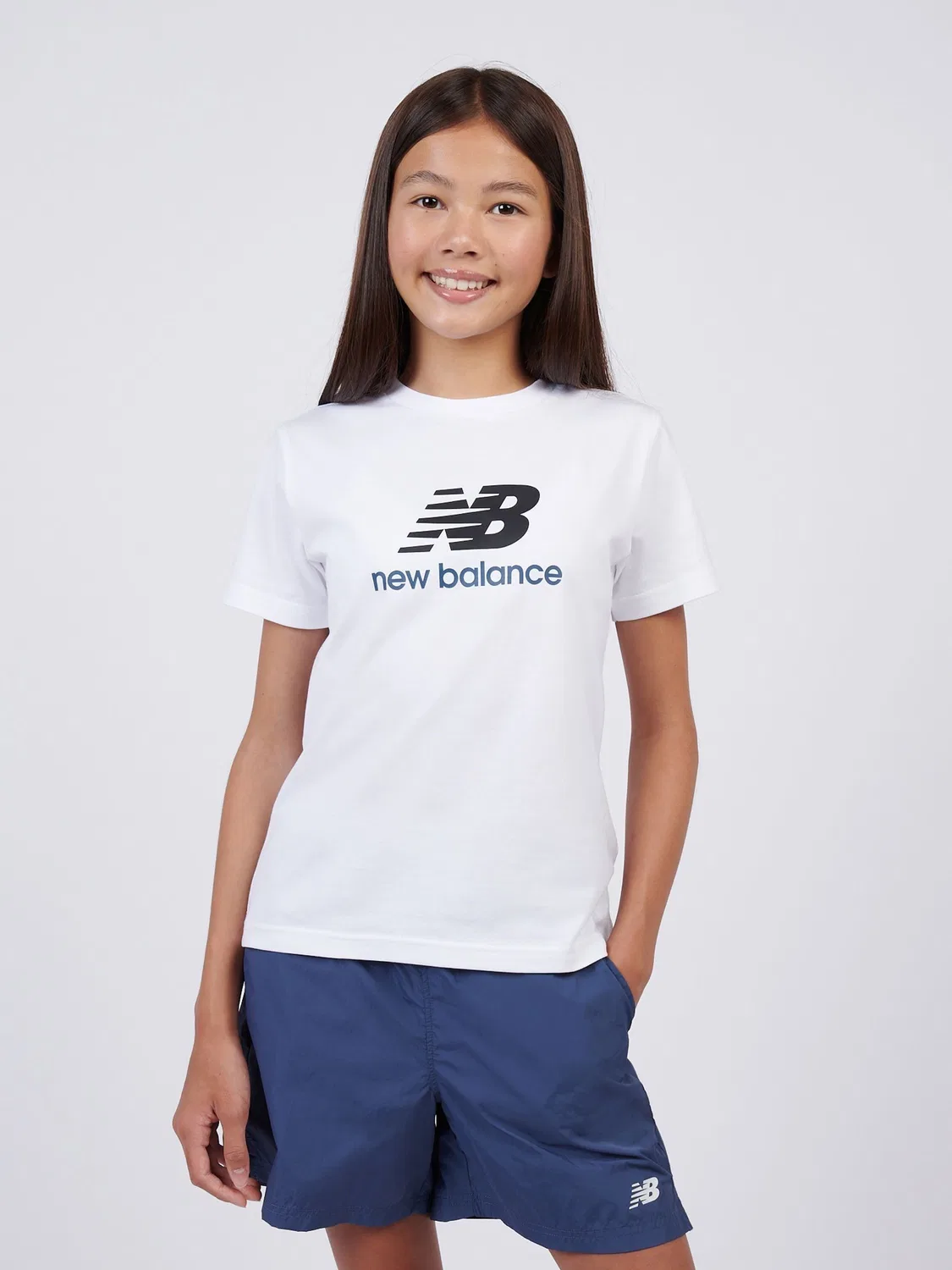 Футболка с принтом Stacked Logo New Balance, белый