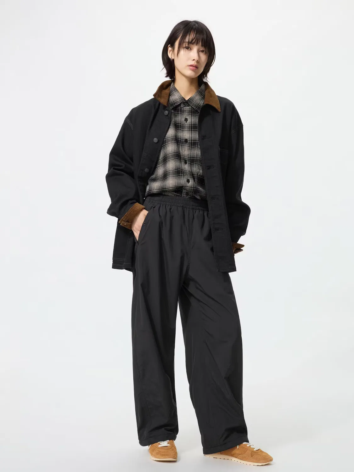 Штаны Uniqlo, теплые и удобные, черный