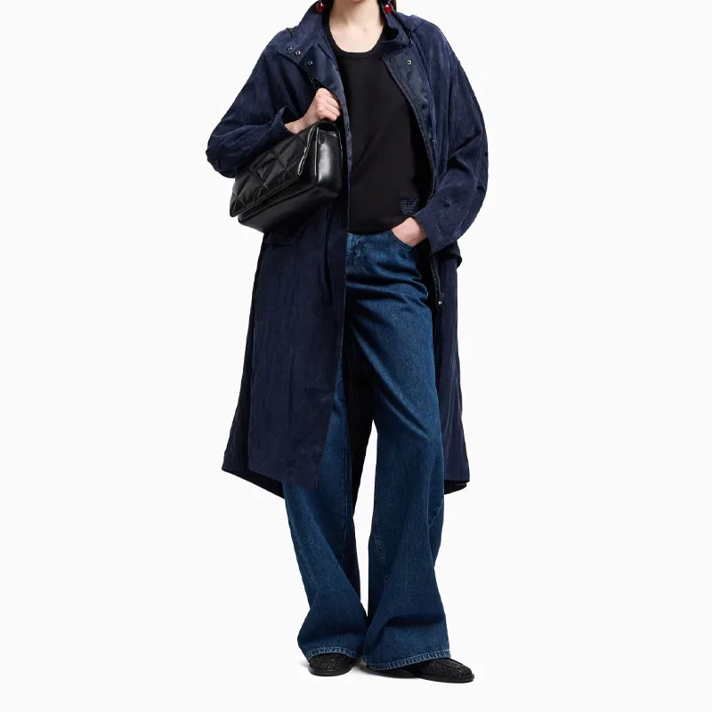 Женское тренчкот EMPORIO ARMANI, Navy Blue — фото 3
