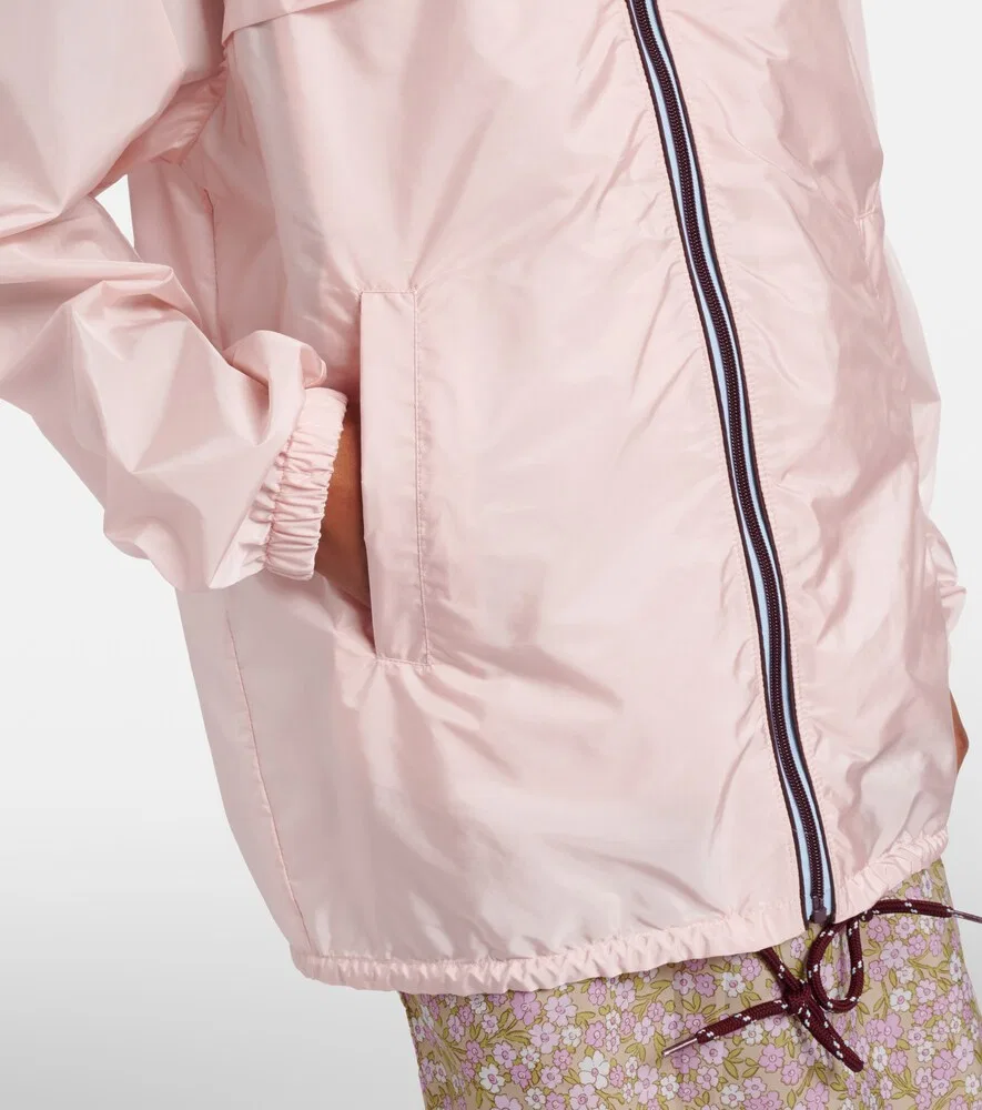 Куртка с капюшоном из нейлона Re-Nylon Prada, розовый — фото 4