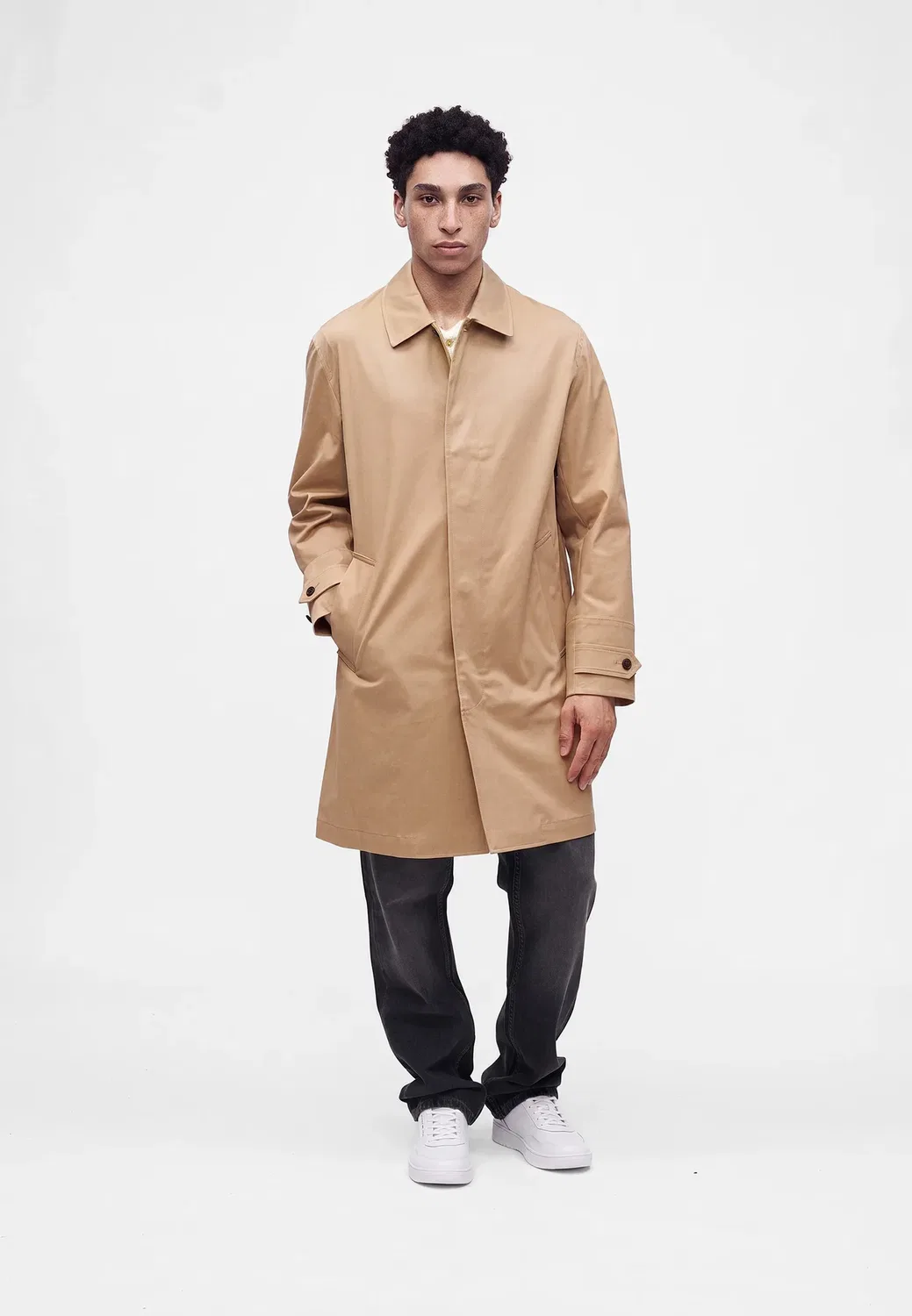 Неподшитое автомобильное пальто - тренчкот Tommy Hilfiger, Batique Khaki — фото 2