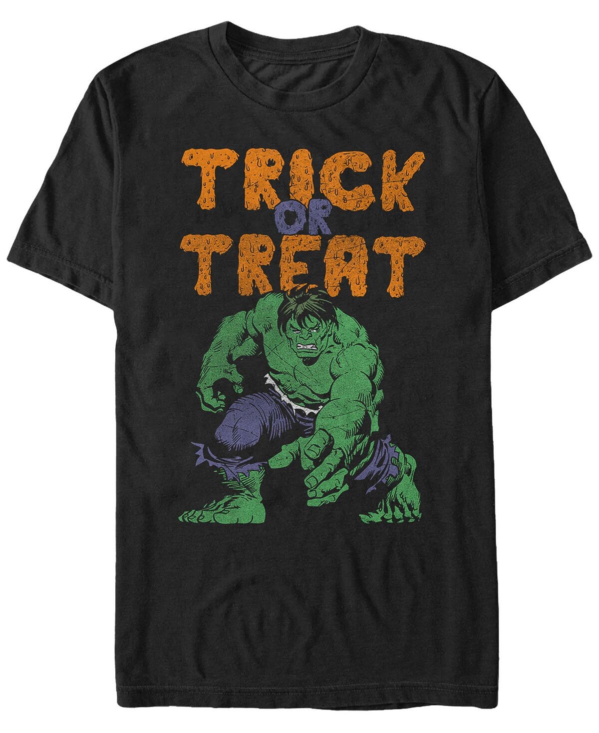 

Мужская футболка с коротким рукавом marvel hulk trick or treat halloween Fifth Sun, черный