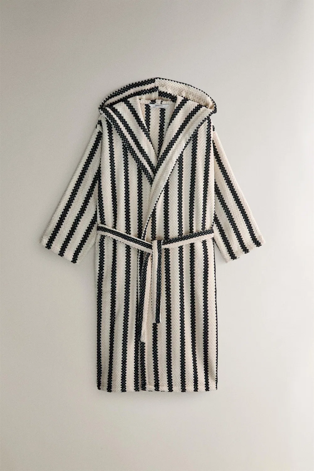 Геометрический жаккардовый халат ZARA, Black