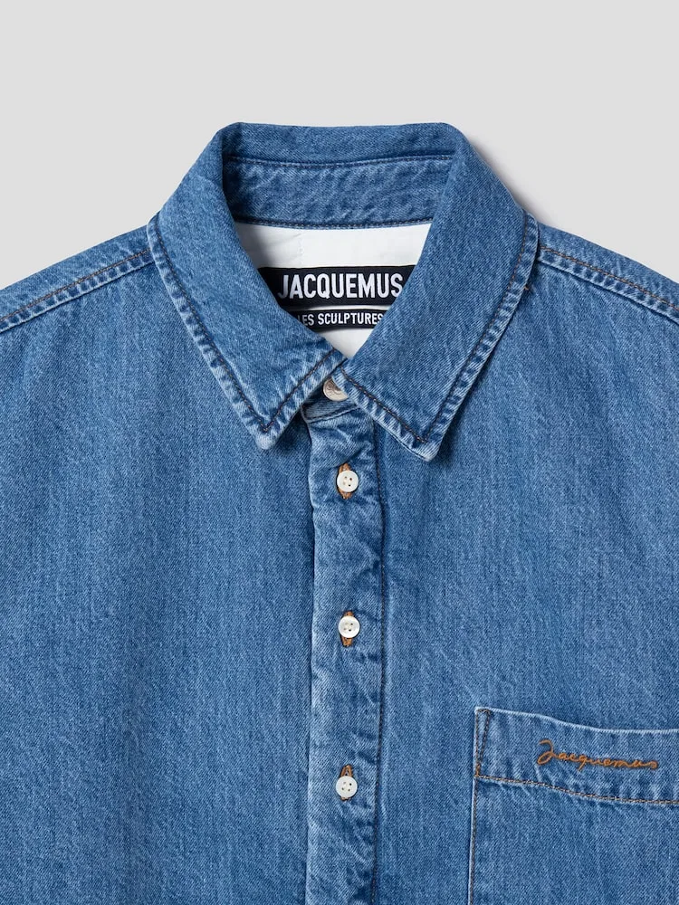 Джинсовая рубашка с утеплителем, Oversize, La Chemise Boulanger JACQUEMUS, Blue — фото 3