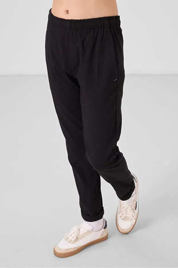 Детские брюки для мальчиков хлопковые Tommy Life, Black — фото 3