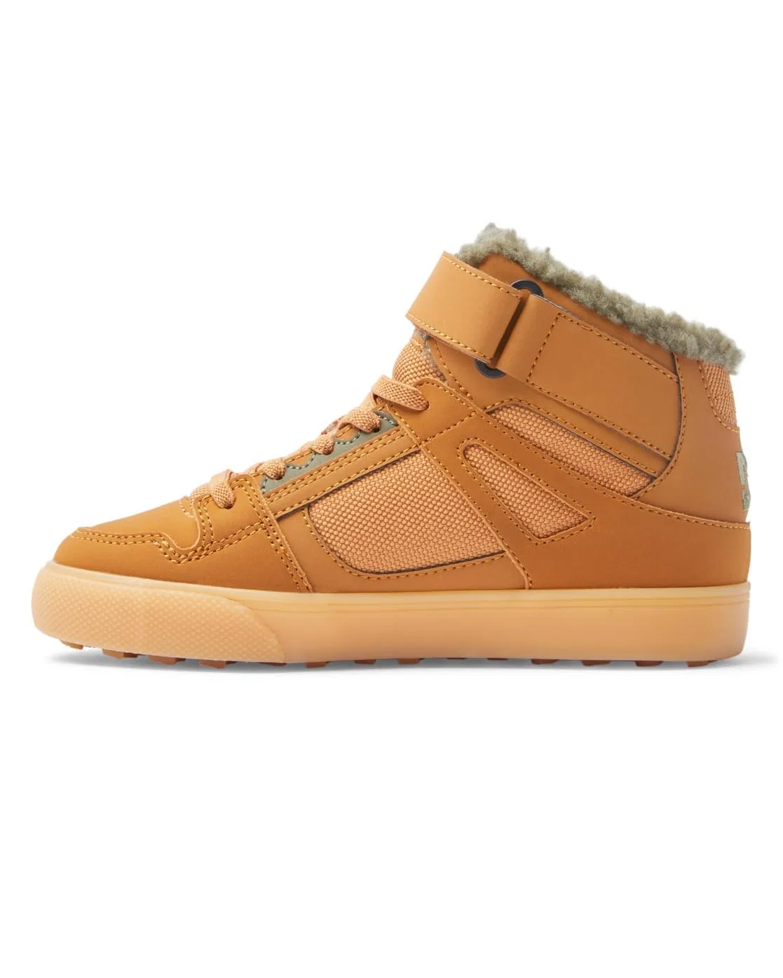 Детские кроссовки для мальчиков с замшей Pure High WNT DC Shoes, Wheat — фото 4