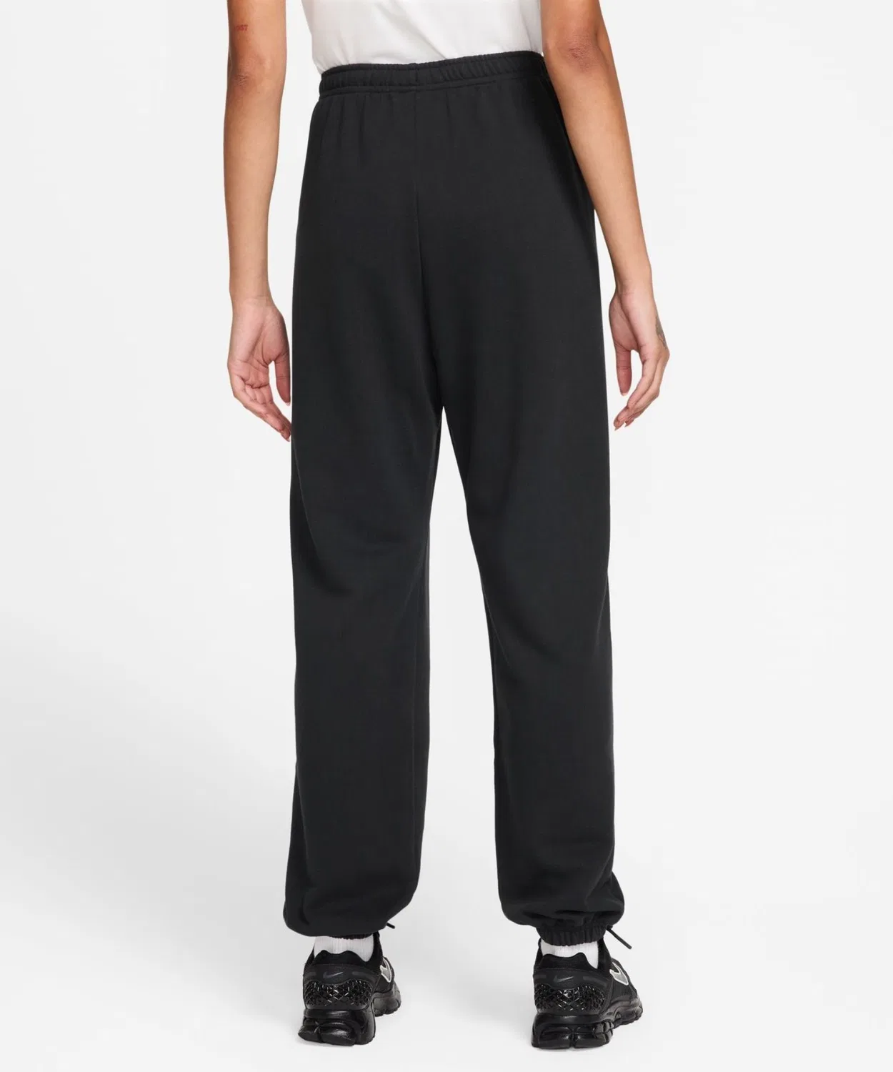 Женские свободные брюки из футера с принтом NIKE STDO, Dark Grey — фото 4