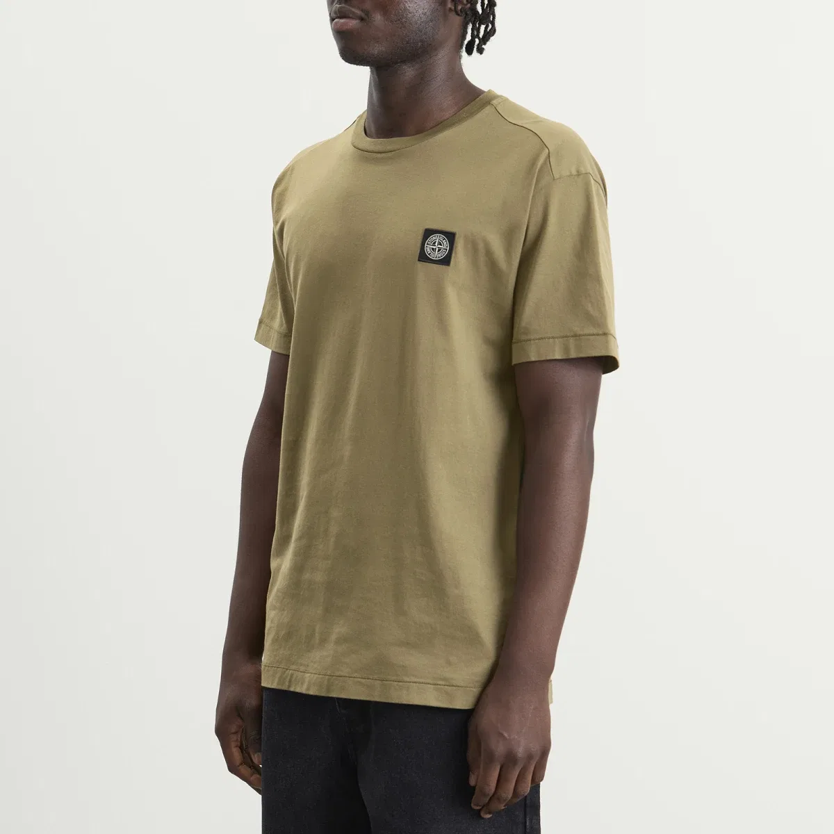 Футболка с длинным рукавом Patch Logo Stone Island, Military Green — фото 2