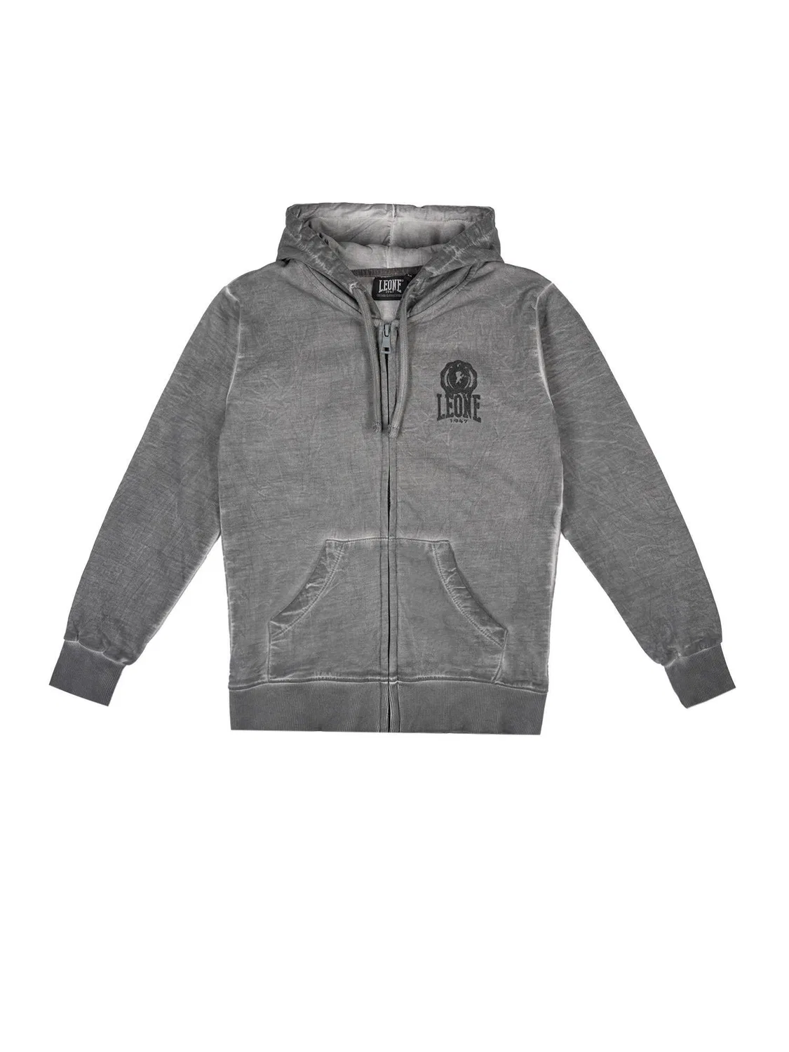 Детский свитшот с капюшоном и молнией Leone 1947 Apparel, Grau