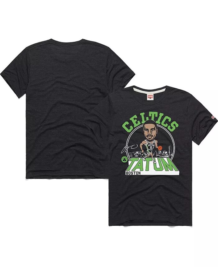 

Футболка мужская и женская Jayson Tatum Charcoal Boston Celtics 2024/25 City Edition Caricature Tri-Blend Homage