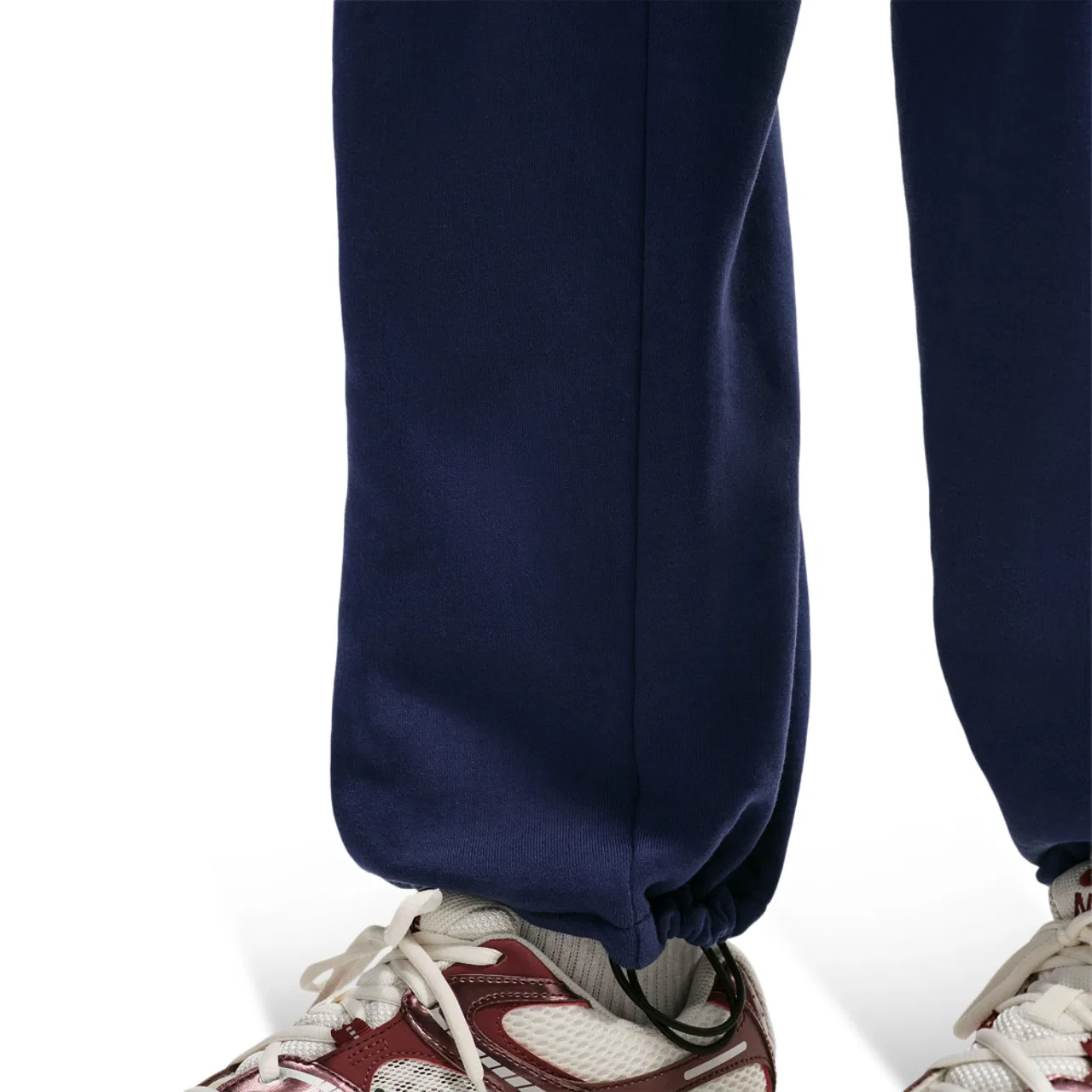 Мужские спортивные штаны из начесного флиса Nike Solo Basketball Bungee Concept Pants, белый/темно-синий — фото 3