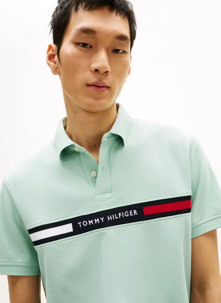 Поло с вышитым логотипом Regular fit Tommy Hilfiger, мятный — фото 3