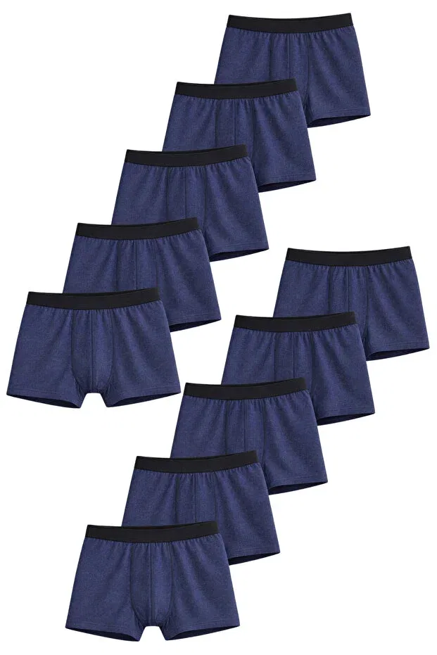 Детские боксеры для мальчиков хлопковые в наборе 10 шт Basics Freemen, Navy-Lacquoise — фото 2