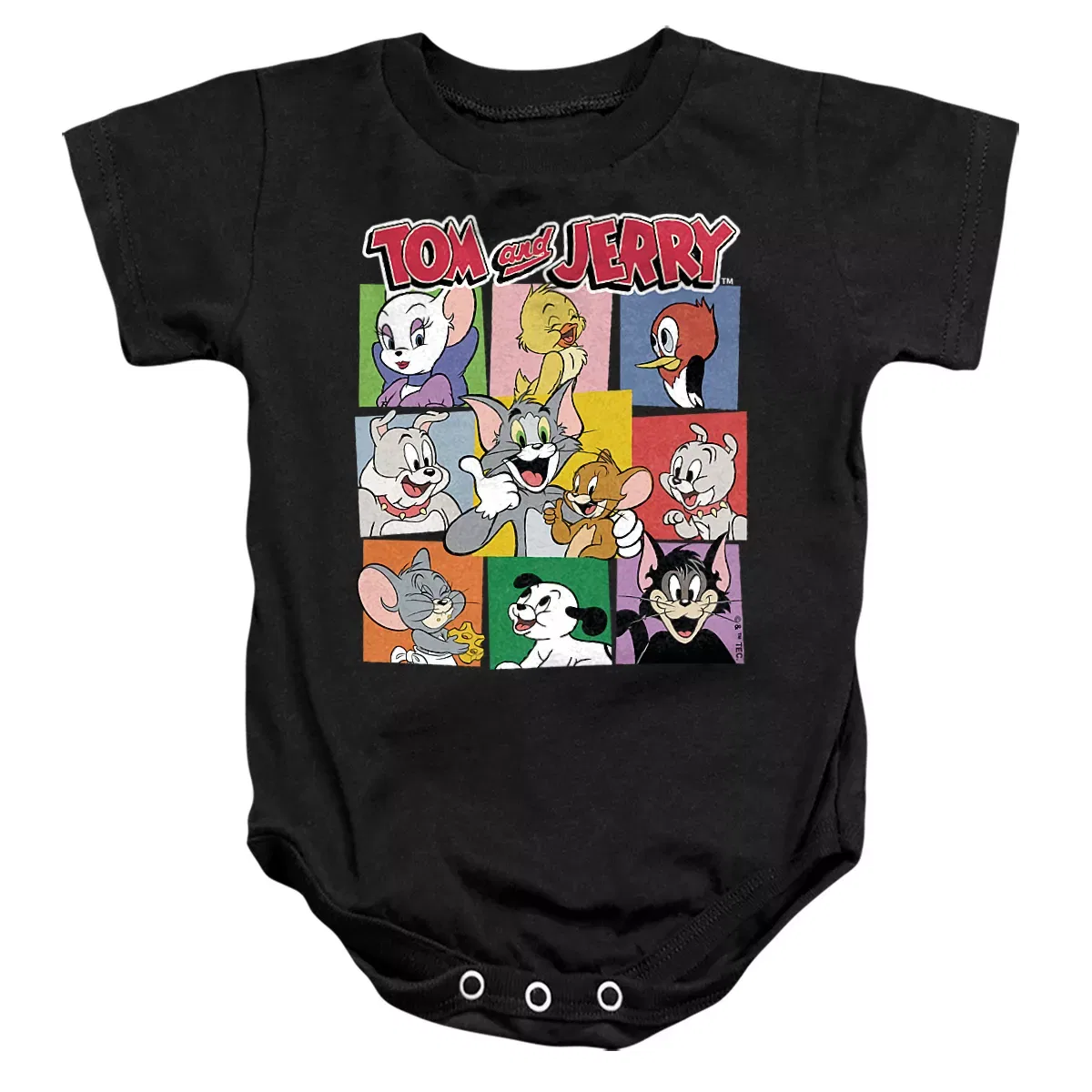 Детское боди для мальчиков с коротким рукавом Tom and Jerry, Black