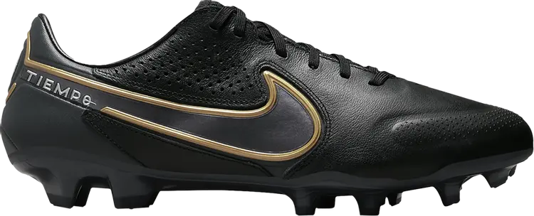 

Бутсы Nike Tiempo Legend 9 Pro FG 'Black Metallic Gold', черный