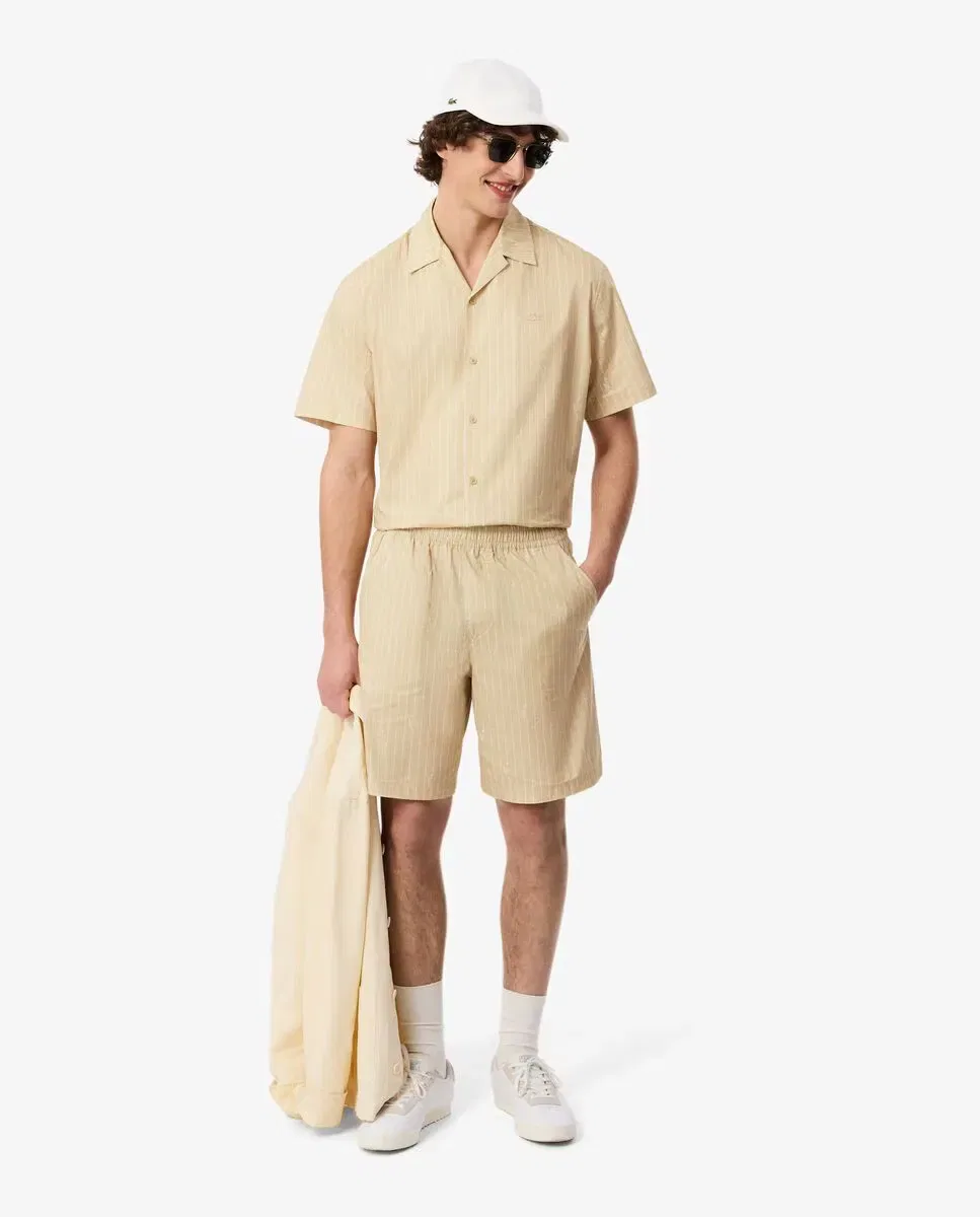 Мужские шорты из хлопка с принтом Lacoste, Beige — фото 4