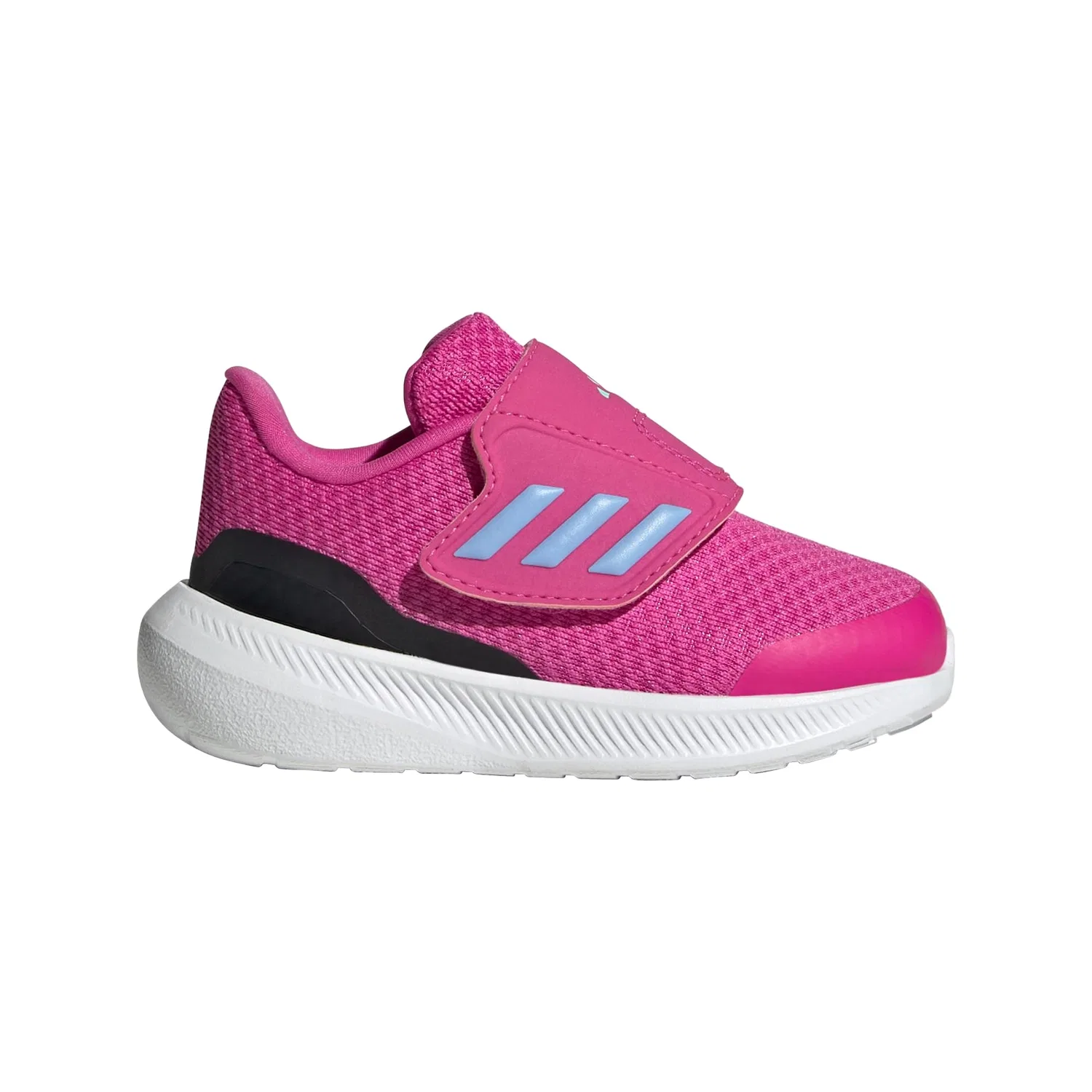Детские кроссовки для мальчиков с липучкой Run Falcon 3.0 Adidas, Fuchsia Blue Sunrise Black