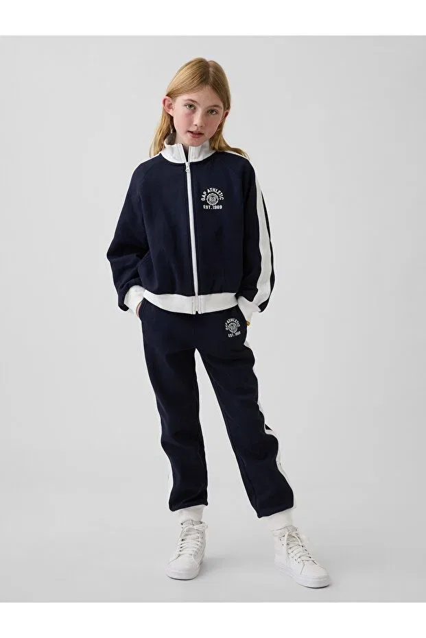Детские спортивные штаны для девочек с принтом Gap, Navy Blue-000
