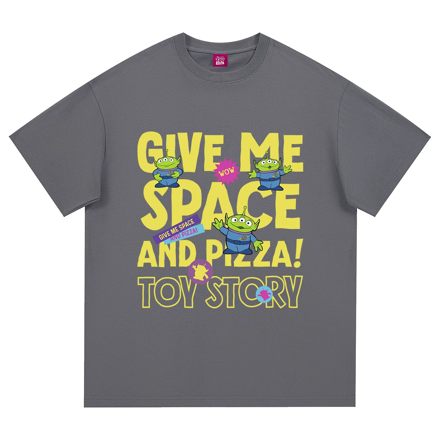Детская футболка с принтом Disney T Shirts Unisex Crew Neck Thin Straight Fit Disney, Dark Gray