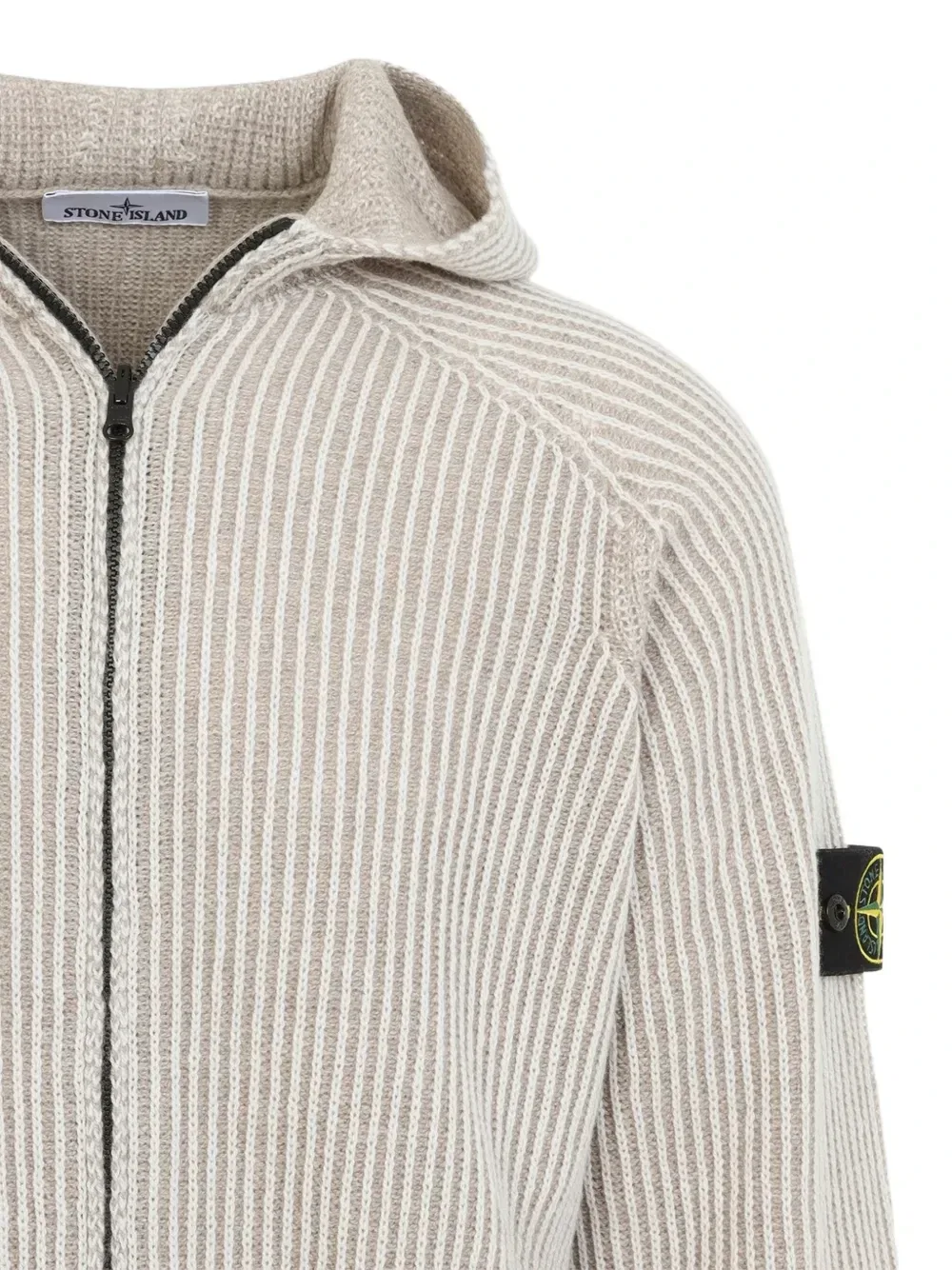 Толстовка в рубчик Stone Island, бежевый — фото 3
