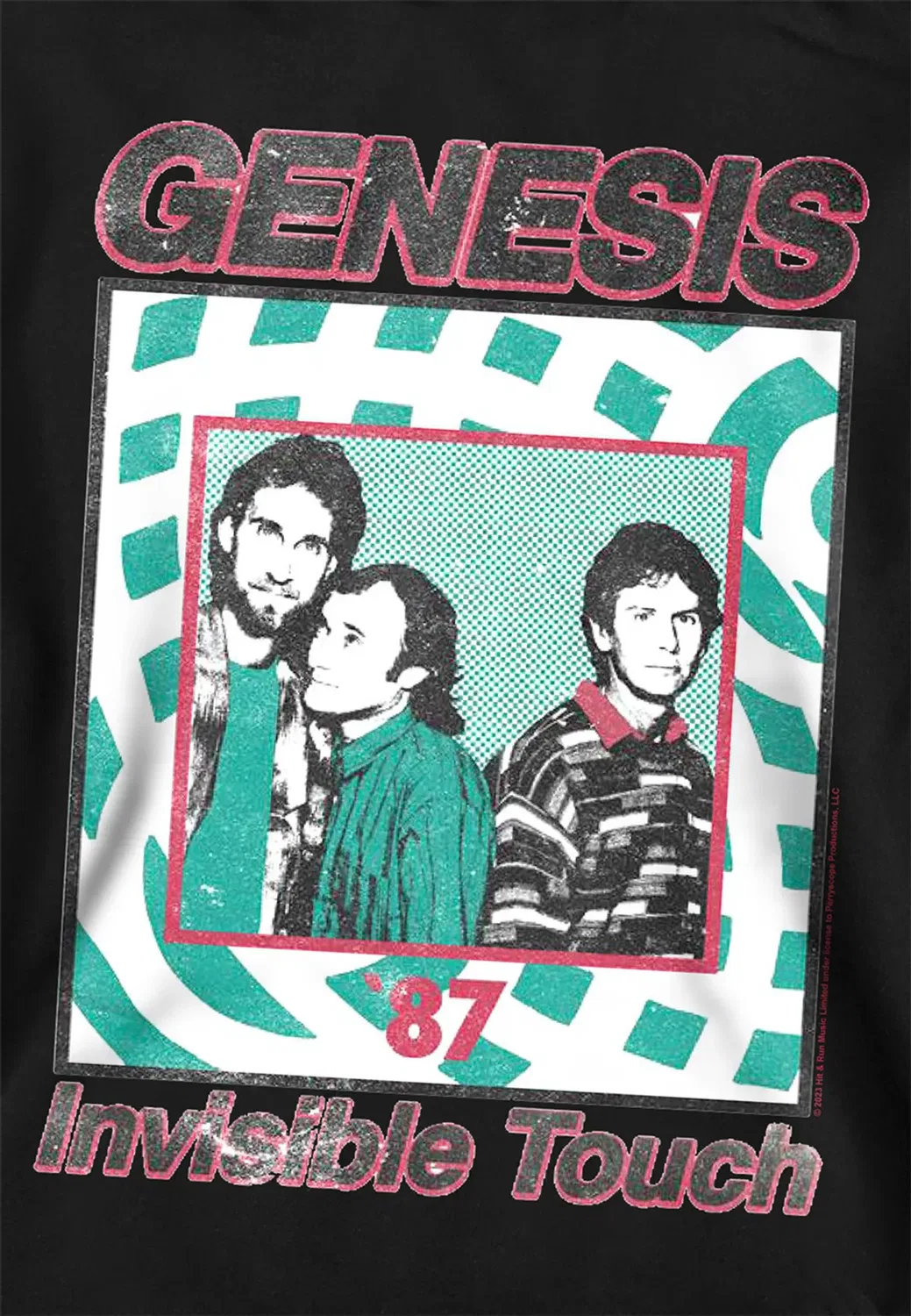 Детский худи с принтом Invisible Touch Poster Genesis, Black — фото 2