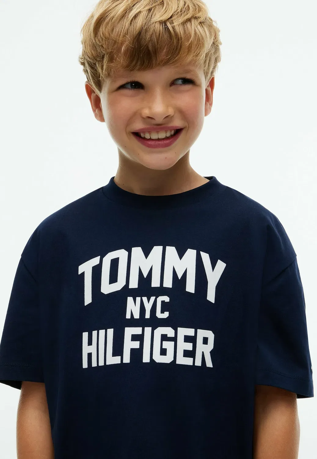 Футболка с круглым вырезом и логотипом - футболка с принтом Tommy Hilfiger, Dark Blue — фото 4