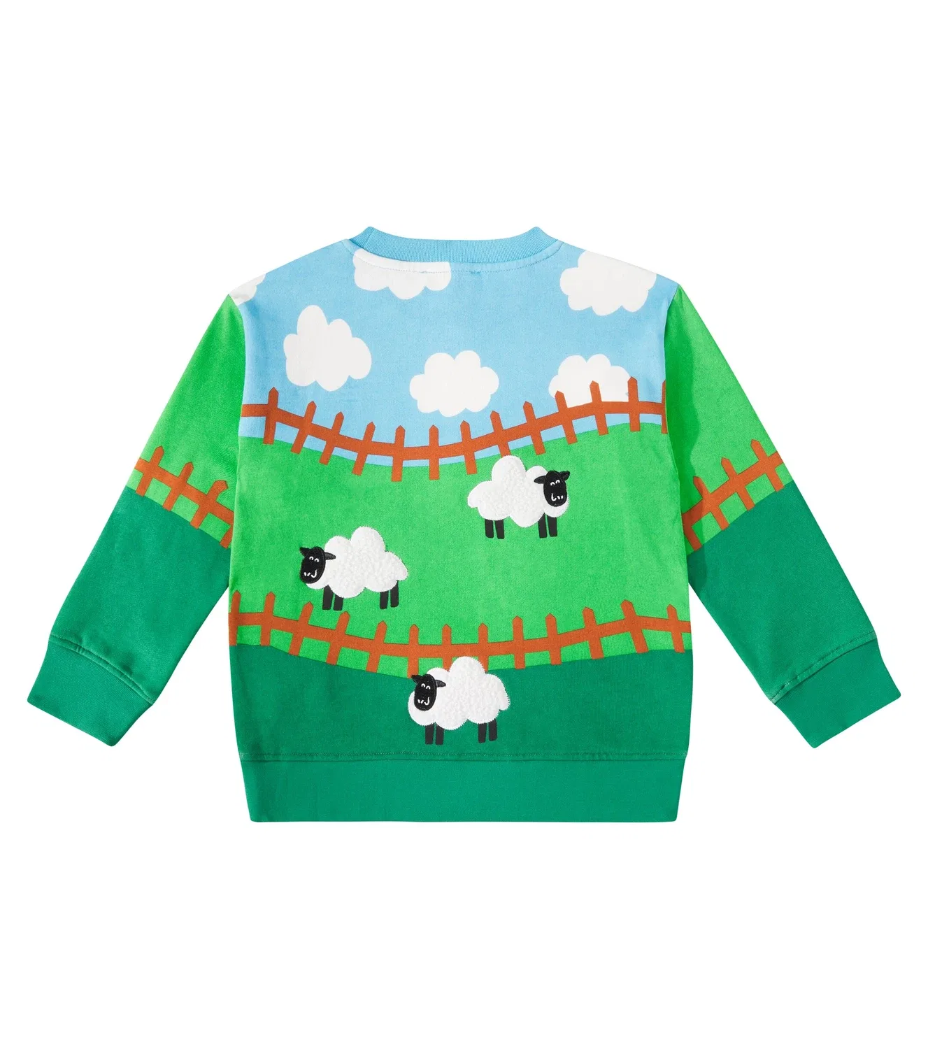 Свитшот из флиса с принтом Stella Mccartney Kids, мультиколор — фото 4