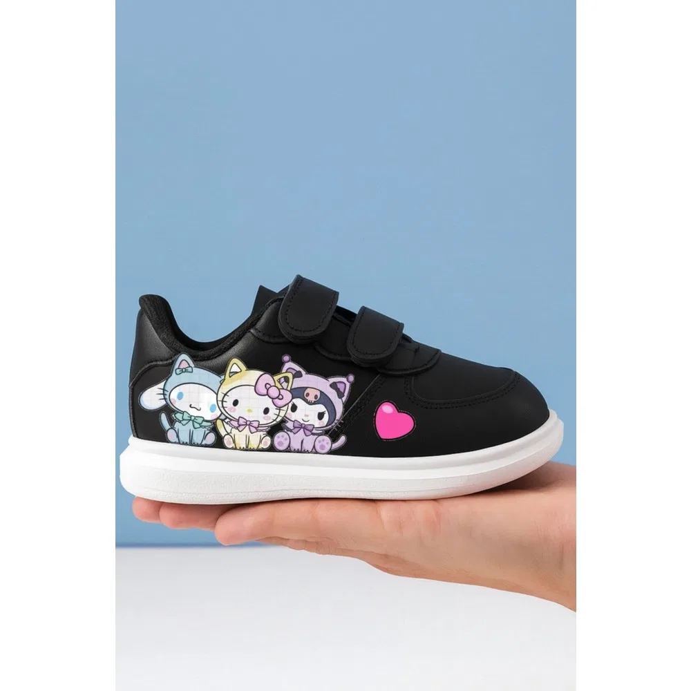 Детские спортивные кроссовки с принтом кошек, Black, Old Skool ALCdesing