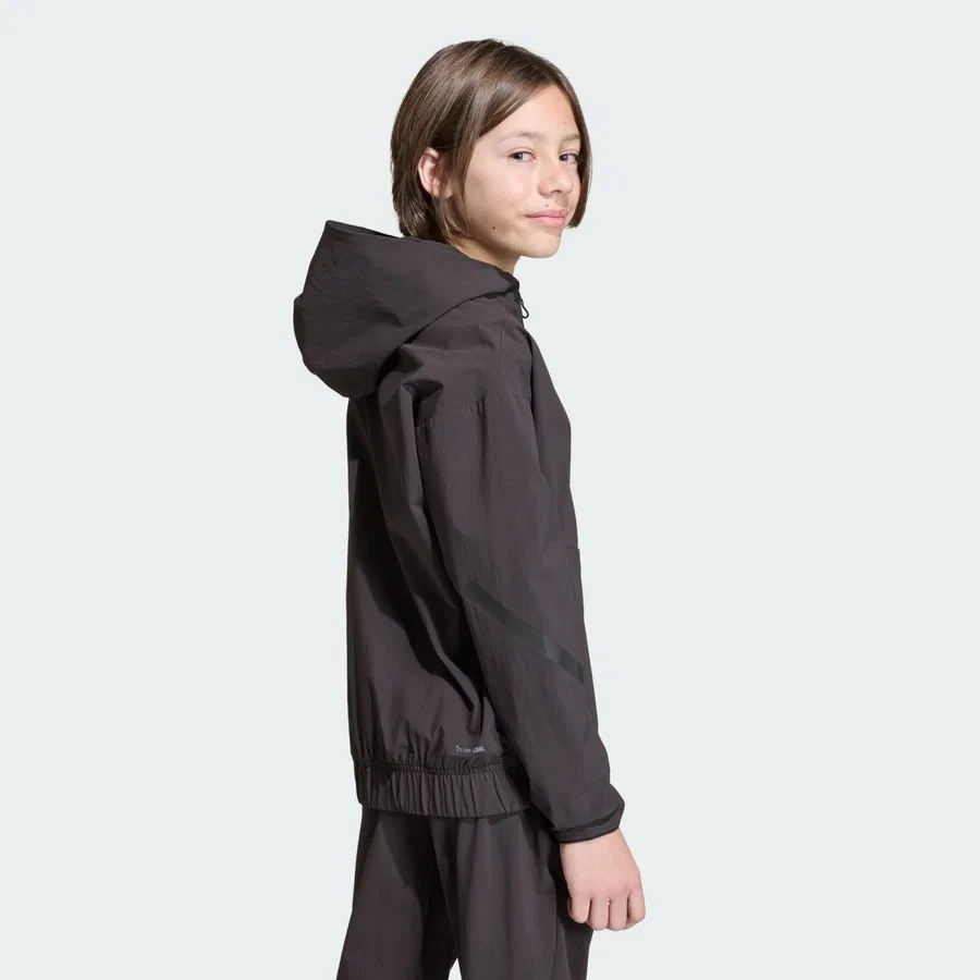 Спортивный свитшот с капюшоном Z.N.E. Woven Travel Cover Up Track Top adidas, Черный — фото 2