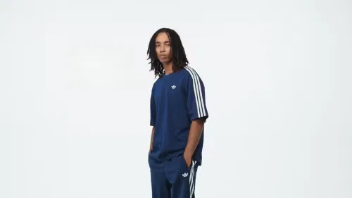 Мужская футболка оверсайз Adicolor 3-Stripes Adidas Originals, Night Indigo — фото 2
