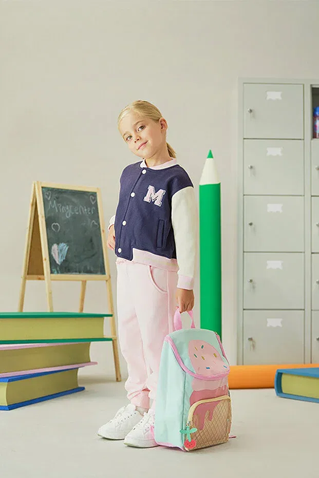 Детское пальто для девочек с принтом College Minycenter, Multicolor