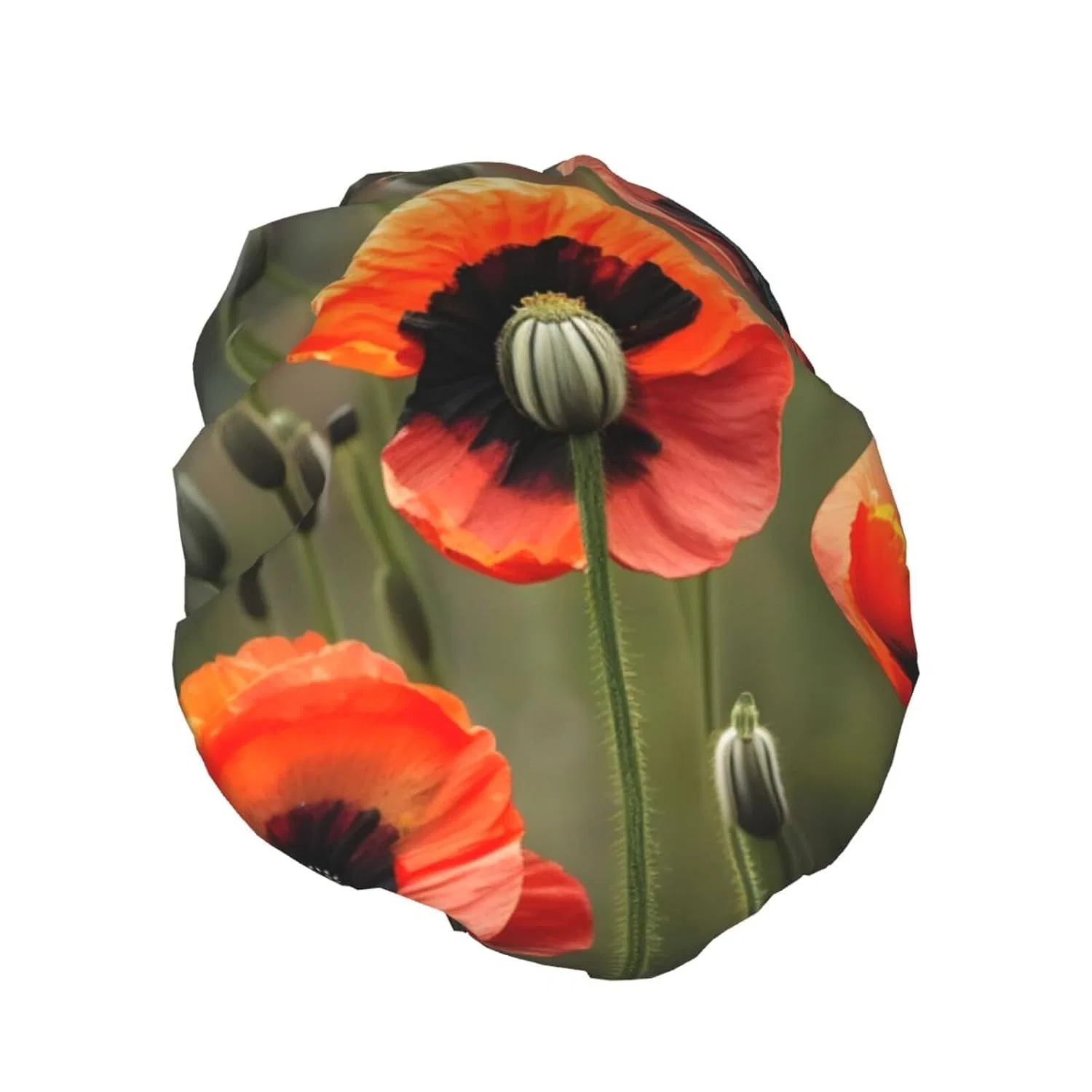 Многоразовая шапочка для душа двойной слой, DJnni, Mohnblumen — фото 2
